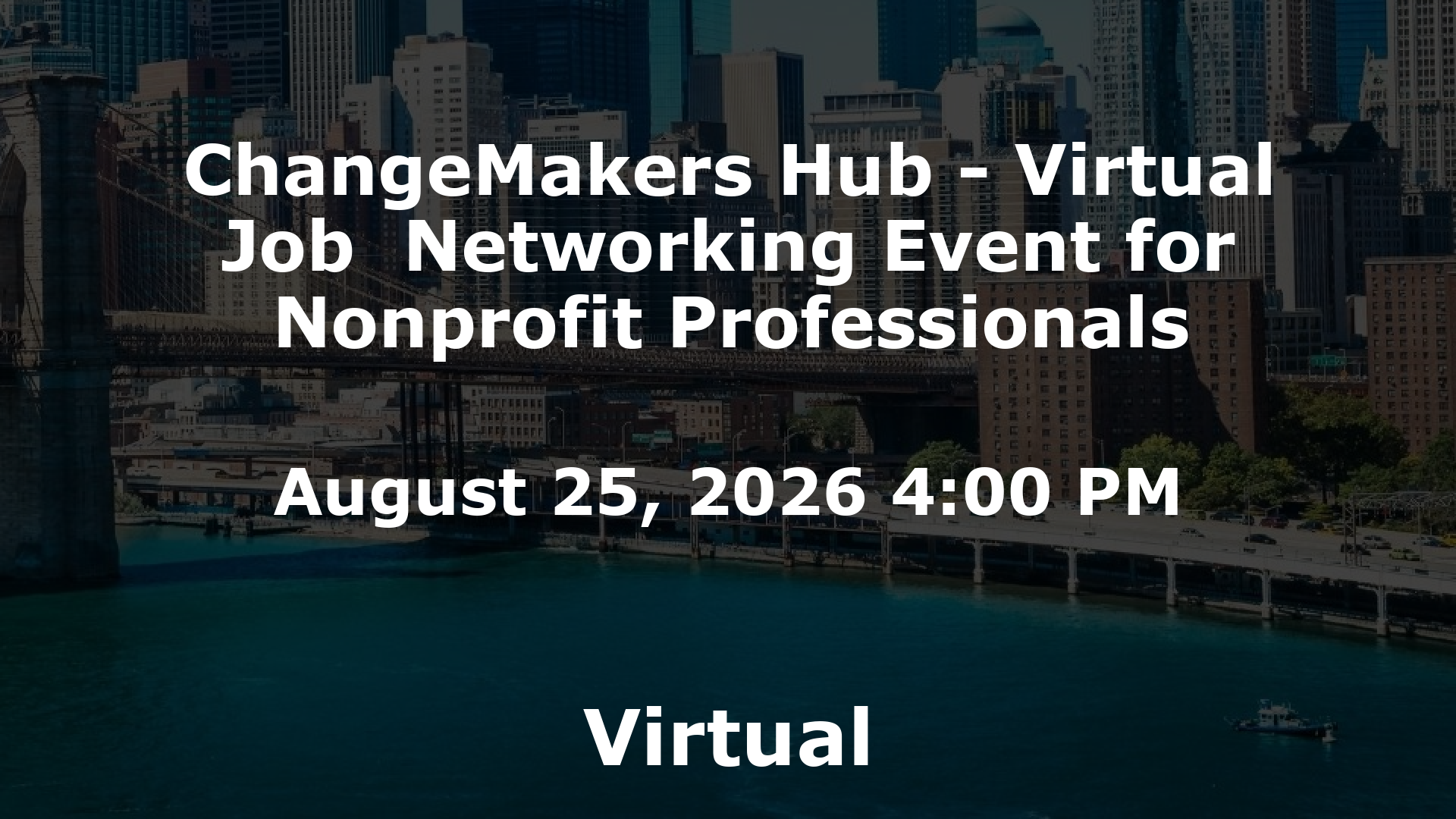 ChangeMakers Hub - Virtual Job  Networking Event for Nonprofit Professionals event image